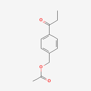 molecular formula C12H14O3 B581109 (4-Propanoylphenyl)methyl acetate CAS No. 352233-13-7