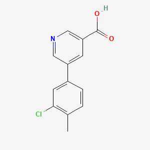 molecular formula C13H10ClNO2 B581111 5-(3-Chloro-4-methylphenyl)nicotinic acid CAS No. 1261934-19-3