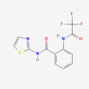 molecular formula C12H8F3N3O2S B5811118 N-(1,3-thiazol-2-yl)-2-[(trifluoroacetyl)amino]benzamide 