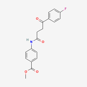 molecular formula C18H16FNO4 B5811141 methyl 4-{[4-(4-fluorophenyl)-4-oxobutanoyl]amino}benzoate 