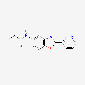molecular formula C15H13N3O2 B5811150 N-(2-pyridin-3-yl-1,3-benzoxazol-5-yl)propanamide 