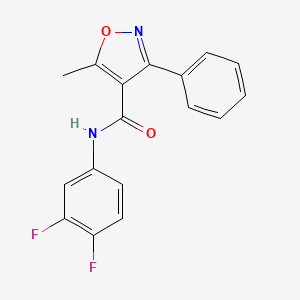 molecular formula C17H12F2N2O2 B5811203 N-(3,4-difluorophenyl)-5-methyl-3-phenyl-1,2-oxazole-4-carboxamide 