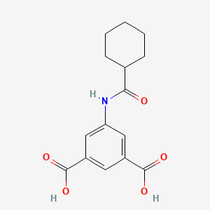 molecular formula C15H17NO5 B5811244 5-[(cyclohexylcarbonyl)amino]isophthalic acid 