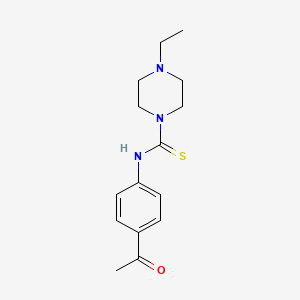molecular formula C15H21N3OS B5811249 N-(4-acetylphenyl)-4-ethyl-1-piperazinecarbothioamide 