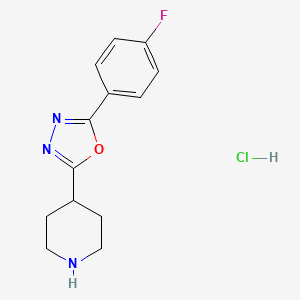 2-(4-Fluorophenyl)-5-(piperidin-4-yl)-1,3,4-oxadiazole hydrochloride