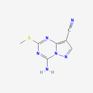 4-Amino-2-(methylthio)pyrazolo[1,5-a][1,3,5]triazine-8-carbonitrile
