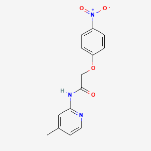 molecular formula C14H13N3O4 B5811485 N-(4-methylpyridin-2-yl)-2-(4-nitrophenoxy)acetamide 