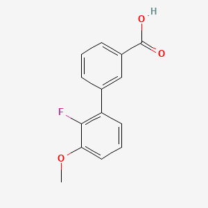 molecular formula C14H11FO3 B581159 2'-Fluoro-3'-methoxybiphenyl-3-carboxylic acid CAS No. 1215206-35-1