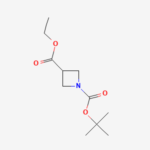 molecular formula C11H19NO4 B581160 1-tert-Butyl 3-ethyl azetidine-1,3-dicarboxylate CAS No. 1346674-10-9