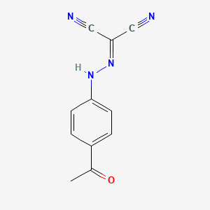 molecular formula C11H8N4O B5811643 Propanedinitrile, [(4-acetylphenyl)hydrazono]- CAS No. 55653-16-2