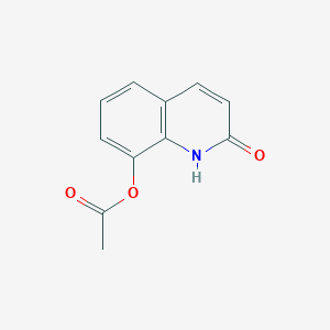 molecular formula C11H9NO3 B058117 2-Oxo-1,2-dihydroquinolin-8-yl acetate CAS No. 15450-72-3