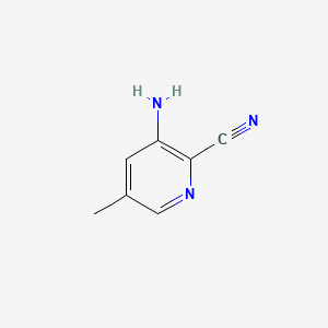 molecular formula C7H7N3 B581170 3-Amino-5-methylpyridine-2-carbonitrile CAS No. 1001635-30-8