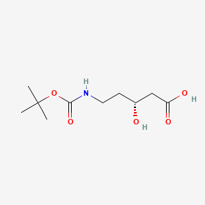 molecular formula C10H19NO5 B581172 (r)-5-n-boc-amino-3-hydroxyl-pentanioc acid CAS No. 1217830-91-5