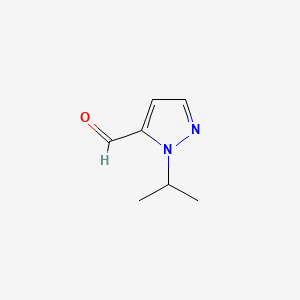 molecular formula C7H10N2O B581175 1-Isopropyl-1H-pyrazole-5-carbaldehyde CAS No. 100305-93-9