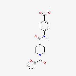 molecular formula C19H20N2O5 B5811752 METHYL 4-[1-(FURAN-2-CARBONYL)PIPERIDINE-4-AMIDO]BENZOATE 
