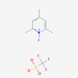 molecular formula C9H11F4NO3S B058118 1-Fluoro-2,4,6-trimethylpyridinium triflate CAS No. 107264-00-6