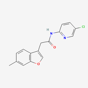molecular formula C16H13ClN2O2 B5811813 N-(5-chloropyridin-2-yl)-2-(6-methyl-1-benzofuran-3-yl)acetamide 