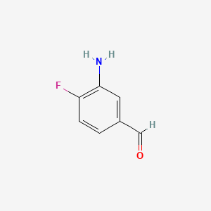 molecular formula C7H6FNO B581184 3-Amino-4-fluorobenzaldehyde CAS No. 1005507-27-6