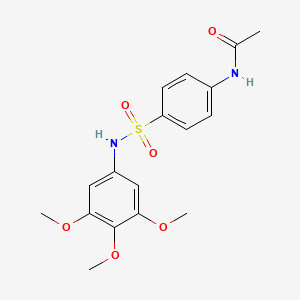 molecular formula C17H20N2O6S B5811887 N-{4-[(3,4,5-trimethoxyphenyl)sulfamoyl]phenyl}acetamide 