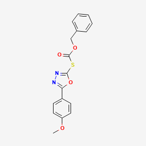 molecular formula C17H14N2O4S B5811892 O-benzyl S-[5-(4-methoxyphenyl)-1,3,4-oxadiazol-2-yl] thiocarbonate 