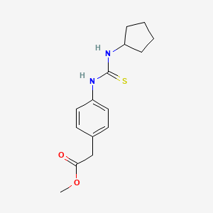 molecular formula C15H20N2O2S B5811916 Methyl {4-[(cyclopentylcarbamothioyl)amino]phenyl}acetate 