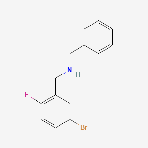 molecular formula C14H13BrFN B581194 2-(Benzylaminomethyl)-4-bromo-1-fluorobenzene CAS No. 1019558-55-4