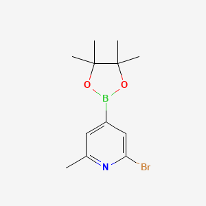 2-Bromo-6-methyl-4-(4,4,5,5-tetramethyl-1,3,2-dioxaborolan-2-YL)pyridine