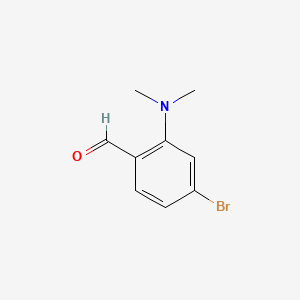 molecular formula C9H10BrNO B581206 4-Bromo-2-(dimethylamino)benzaldehyde CAS No. 1030863-12-7
