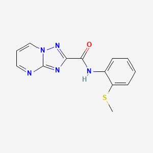 molecular formula C13H11N5OS B5812106 N-[2-(METHYLSULFANYL)PHENYL]-[1,2,4]TRIAZOLO[1,5-A]PYRIMIDINE-2-CARBOXAMIDE 
