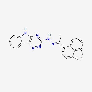 molecular formula C23H18N6 B5812118 N-[(E)-1-(1,2-dihydroacenaphthylen-5-yl)ethylideneamino]-5H-[1,2,4]triazino[5,6-b]indol-3-amine 