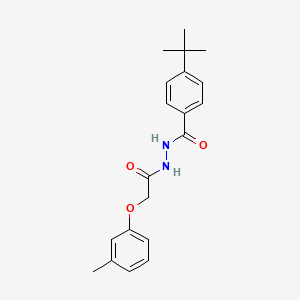 molecular formula C20H24N2O3 B5812202 4-tert-butyl-N'-[2-(3-methylphenoxy)acetyl]benzohydrazide 