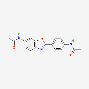 molecular formula C17H15N3O3 B5812216 N-[4-(6-acetamido-1,3-benzoxazol-2-yl)phenyl]acetamide 