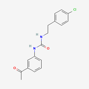 molecular formula C17H17ClN2O2 B5812297 N-(3-ACETYLPHENYL)-N'-(4-CHLOROPHENETHYL)UREA 