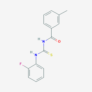 molecular formula C15H13FN2OS B5812327 N-[(2-fluorophenyl)carbamothioyl]-3-methylbenzamide 