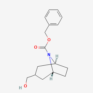 molecular formula C16H21NO3 B581237 Benzyl 3-(hydroxymethyl)-8-azabicyclo[3.2.1]octane-8-carboxylate CAS No. 1067230-68-5