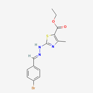 molecular formula C14H14BrN3O2S B5812379 ethyl 2-[(2E)-2-[(4-bromophenyl)methylidene]hydrazinyl]-4-methyl-1,3-thiazole-5-carboxylate 