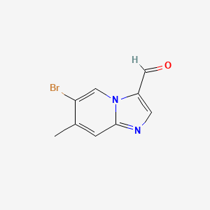 molecular formula C9H7BrN2O B581240 6-Bromo-7-methylimidazo[1,2-a]pyridine-3-carbaldehyde CAS No. 1072944-75-2