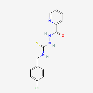 molecular formula C14H13ClN4OS B5812502 N-(4-chlorobenzyl)-2-(2-pyridinylcarbonyl)hydrazinecarbothioamide 