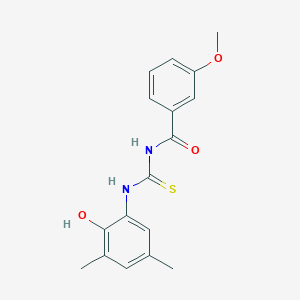 molecular formula C17H18N2O3S B5812552 N-[(2-hydroxy-3,5-dimethylphenyl)carbamothioyl]-3-methoxybenzamide 