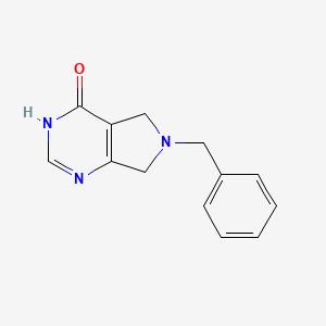 molecular formula C13H13N3O B581262 6-Benzyl-6,7-dihydro-3H-pyrrolo[3,4-d]pyrimidin-4(5H)-one CAS No. 1092352-66-3