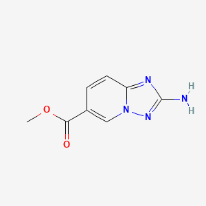 molecular formula C8H8N4O2 B581268 Methyl 2-amino-[1,2,4]triazolo[1,5-a]pyridine-6-carboxylate CAS No. 1094107-41-1