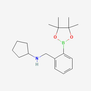 N-(2-(4,4,5,5-Tetramethyl-1,3,2-dioxaborolan-2-yl)benzyl)cyclopentanamine