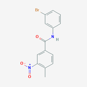molecular formula C14H11BrN2O3 B5812741 N-(3-bromophenyl)-4-methyl-3-nitrobenzamide 
