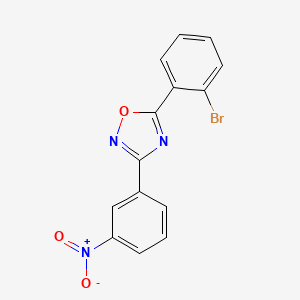molecular formula C14H8BrN3O3 B5812752 5-(2-bromophenyl)-3-(3-nitrophenyl)-1,2,4-oxadiazole 