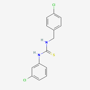 molecular formula C14H12Cl2N2S B5812765 N-(4-chlorobenzyl)-N'-(3-chlorophenyl)thiourea 