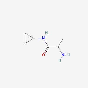 molecular formula C6H12N2O B581281 2-Amino-N-cyclopropyl-DL-propanamide CAS No. 1104196-08-8