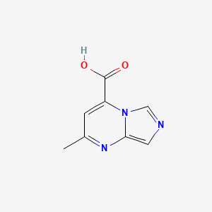 molecular formula C8H7N3O2 B581299 2-Methylimidazo[1,5-a]pyrimidine-4-carboxylic acid CAS No. 1231758-34-1