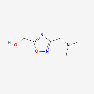 molecular formula C6H11N3O2 B581300 (3-((Dimethylamino)methyl)-1,2,4-oxadiazol-5-yl)methanol CAS No. 1208483-04-8