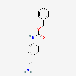 molecular formula C16H18N2O2 B581302 Benzyl N-[4-(2-aminoethyl)phenyl]carbamate CAS No. 1139884-44-8