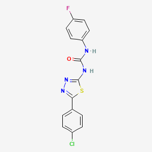 molecular formula C15H10ClFN4OS B5813050 1-[5-(4-Chlorophenyl)-1,3,4-thiadiazol-2-yl]-3-(4-fluorophenyl)urea 